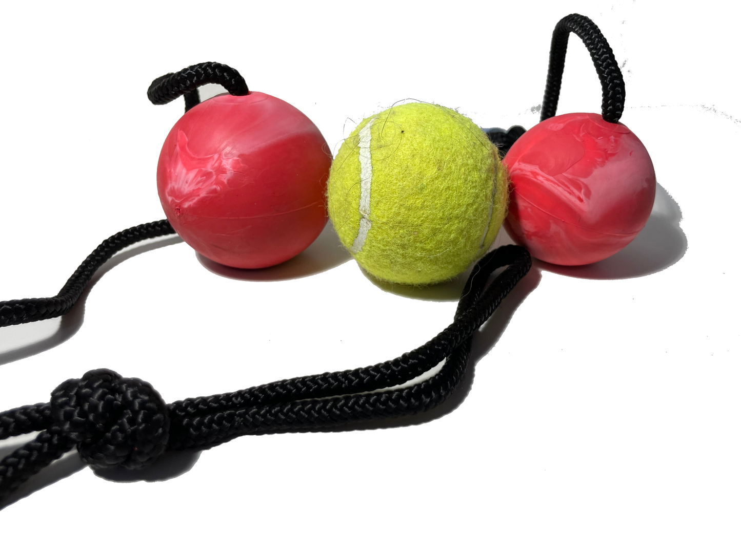 Dogline Rubber Euro Rope Dog Ball