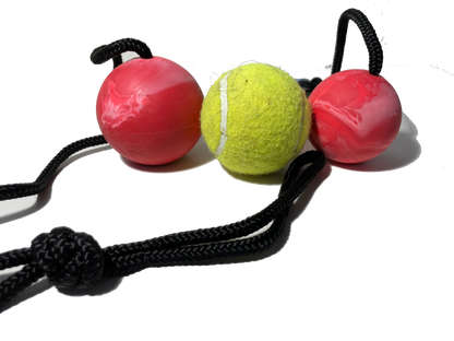 Dogline Rubber Euro Rope Dog Ball