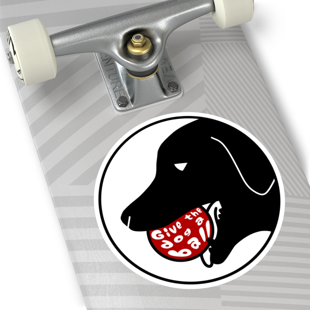 Printify Give the Dog a Ball Red Ball Sticker