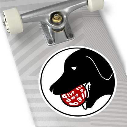 Printify Give the Dog a Ball Red Ball Sticker