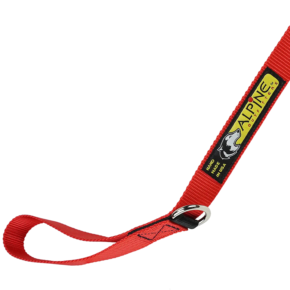 Alpine Outfitters 5' Walking Dog Leash w/Traffic Handle, Reflective Band & Accessory Ring