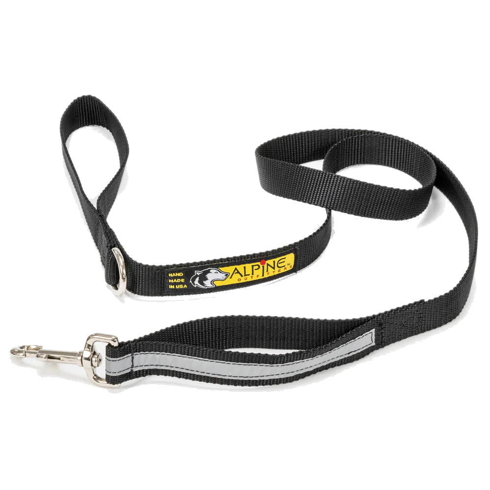 Alpine Outfitters 5' Walking Dog Leash w/Traffic Handle, Reflective Band & Accessory Ring