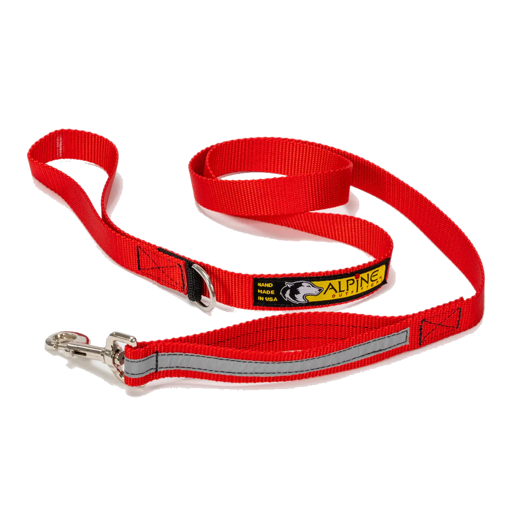 Alpine Outfitters 5' Walking Dog Leash w/Traffic Handle, Reflective Band & Accessory Ring