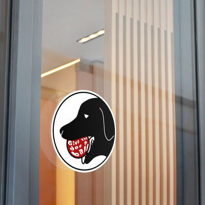 Printify Give the Dog a Ball Red Ball Sticker