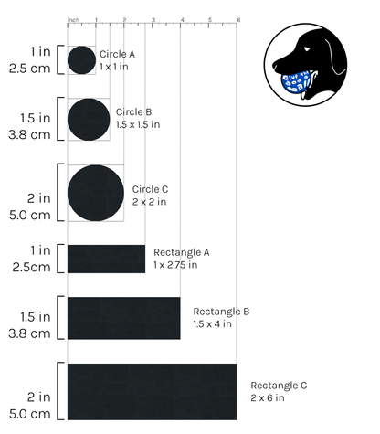 Dogline Removable Rectangle Patches
